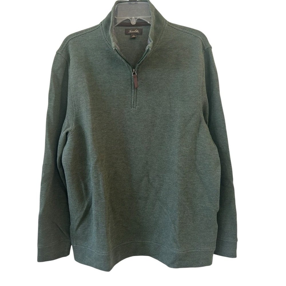 Green Quarter-Zip Sweater Large